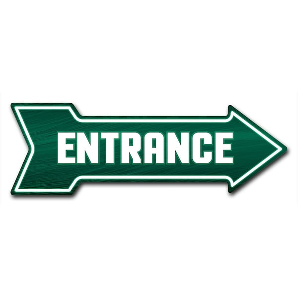 Entrance Arrow Decal Funny Home Decor 24in Wide